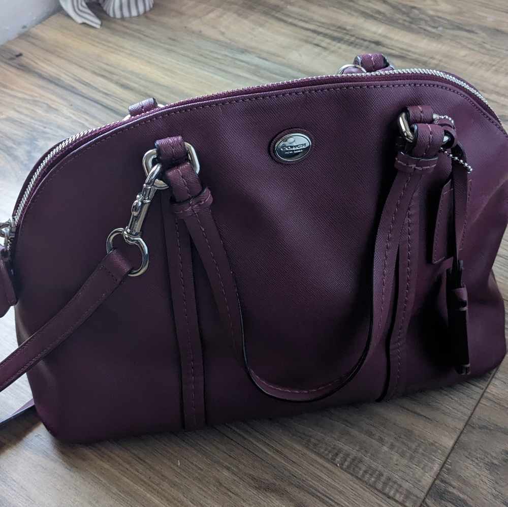 Coach Payton Dome Satchel in Cranberry
